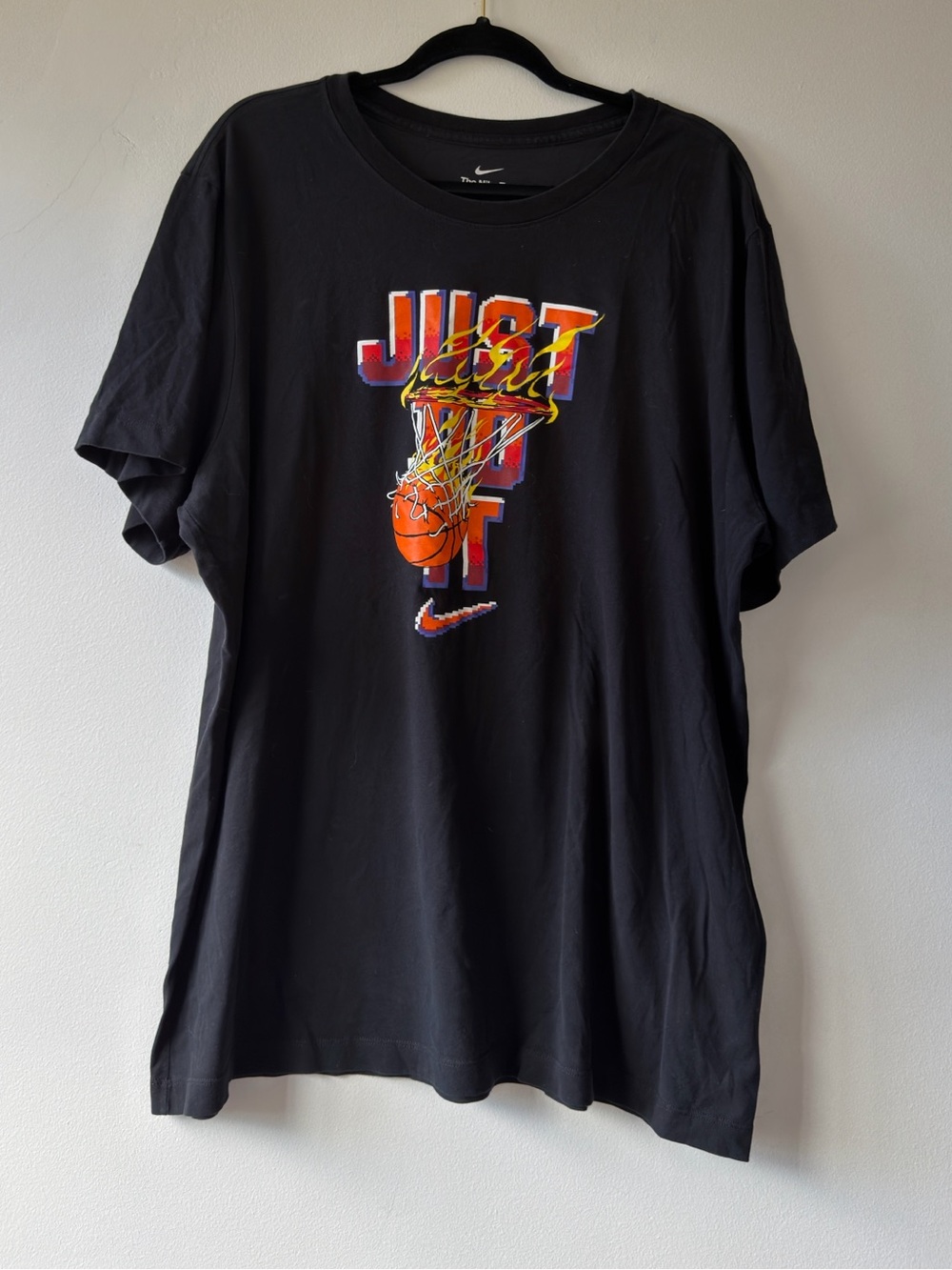 Nike Black Short-Sleeve 'Just Do It' Basketball Graphic Tee Size XXL